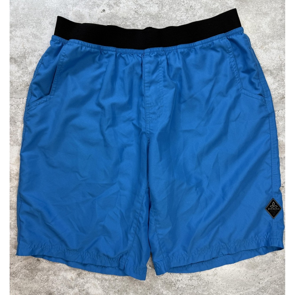 prAna Shorts Mens Large UPF‎ 50+ Recycled Polyester Elastic Waist Swim Trunks